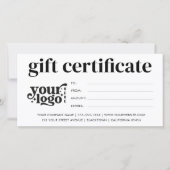 Modern bedrijfsgeschenkcertificaat met aangepaste (Voorkant)