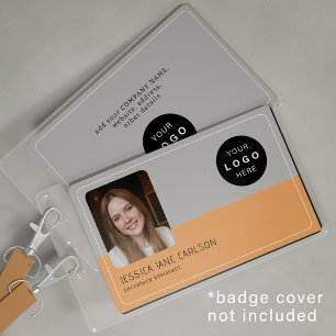 Modern bedrijfslogo foto QR personeelslid ID kaart Badge