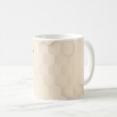 Modern Bee and Honeycomb Watermark Koffiemok (Voorkant rechts)