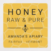 Modern Bee Icon Honey Apiary Labels (Design 1)