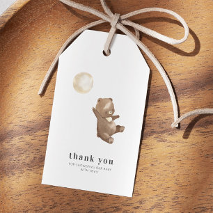 Modern Beer ballon Baby shower Hartelijk dank Cadeaulabel