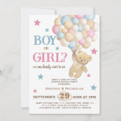 Modern Beer ballonnen jongen of meisje Geslacht on Kaart (Voorkant)