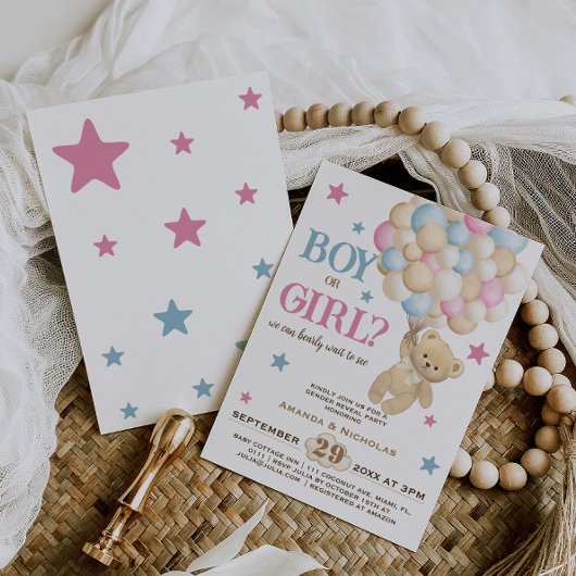 Modern Beer ballonnen jongen of meisje Geslacht on Kaart