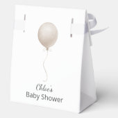 Modern Beige Balloon Boho Baby shower Bedankdoosjes (Achterkant)