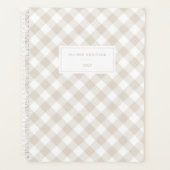 Modern Beige Buffalo Pset Planner (Voorkant)