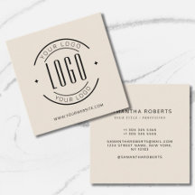 Modern beige eenvoudig voeg uw logo toe