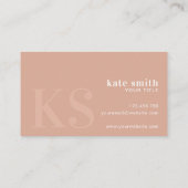 Modern Beige Elegant Professional Visitekaartje (Achterkant)
