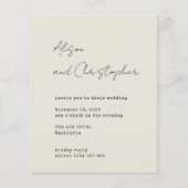 Modern Beige Elegant Script Wedding Invitation (Voorkant)