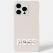 Modern beige eminine Script - Aangepaste naam Case-Mate iPhone Case (Achterkant)