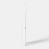 Modern Beige en Wijn Monogram iPhone Hoesje (Rechterkant)