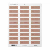 Modern Beige en Wijn Monogram Retouradres Etiket (Full Sheet)
