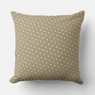 Modern beige en wit geometrisch patroon kussen