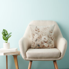 Modern Beige Flowers 7 Poster Kussen