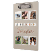 Modern Beige Friends Forever Foto Collage Klembord (Links)