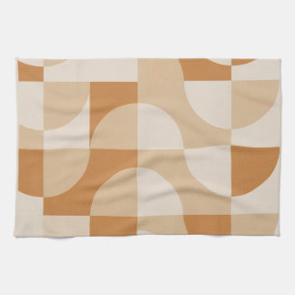 Modern Beige Geometric Minimalist Kitchen Towel Theedoek