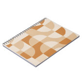 Modern Beige Geometric Spiral Notebook Notitieboek (Linkerzijde)