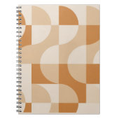 Modern Beige Geometric Spiral Notebook Notitieboek (Voorkant)