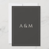 Modern beige gray minimalist wedding invitation (Dos)