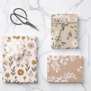 Modern Beige kerstinpakpapier Inpakpapier Vel