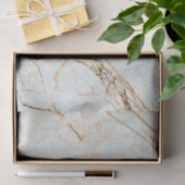 Modern Beige Marble Brown Inlay Wedding Tissuepapier (Geschenk)