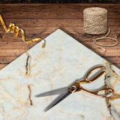 Modern Beige Marble Brown Inlay Wedding Tissuepapier