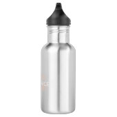 Modern beige monogram waterfles (Rechts)