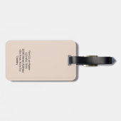 Modern Beige Mr. en Mrs. Passen getrouwd Family Cu Bagagelabel (Achterkant horizontaal)