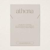 Modern Beige Necklace Jewelry Display Card (Devant)