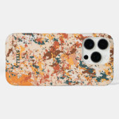 Modern Beige Oranje Camo Army gepersonaliseerd Case-Mate iPhone Case (Achterkant (horizontaal))