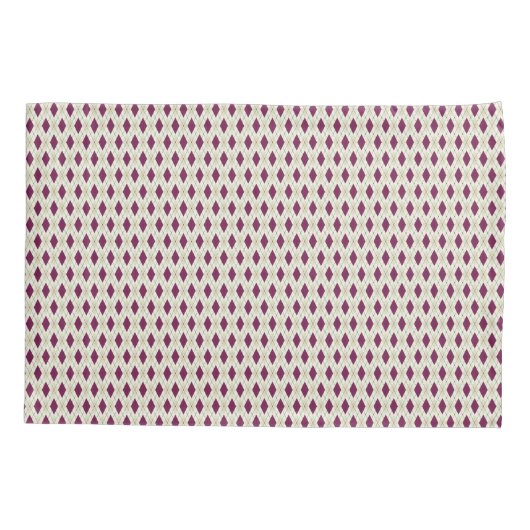 Modern Beige Paars Geometric Argyle Pattern Kussensloop (Achterkant)