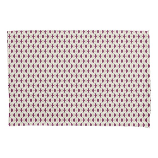 Modern Beige Paars Geometric Argyle Pattern Kussensloop (Voorkant)