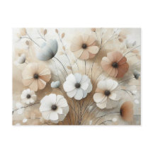 Modern Beige-Pink 3 bloemen