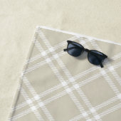 Modern Beige Plaid bruidsmeisje Strandlaken (In situ)