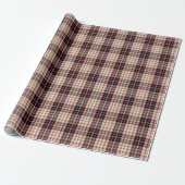 Modern beige ruit cadeaupapier (Uitgerold)