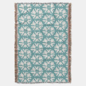 Modern Beige & Turquoise Geometric Snowflake Deken (Voorkant Verticaal)