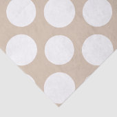 Modern Beige White Polka Dots Pattern Tissuepapier (Detail)