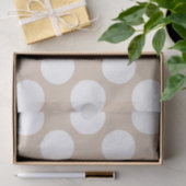 Modern Beige White Polka Dots Pattern Tissuepapier (Geschenk)