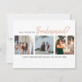 Modern, ben je mijn Bridesmaid? | Fotocollage (Voorkant)