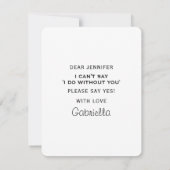 Modern, ben je mijn Bridesmaid? Voorstel (Achterkant)