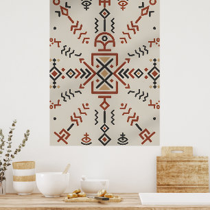 Modern Berber lijn kunst muurdecoratie poster