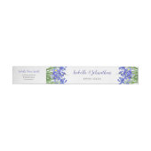 Modern Berry Blue Irises Floral Wedding Invitation Adreslabel Wikkel (Individueel)