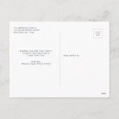 Modern Berry Greenery Blue Kerstfoto Feestdagenkaart (Achterkant)