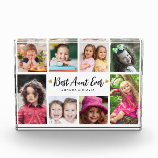 Modern Best Aunt Ever 8 Picture Collage Keepsake Fotoblokken