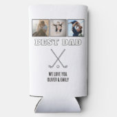 Modern Best Dad 3 Photo Collage Keepsake Golf (Achterkant)