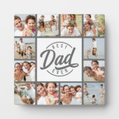 Modern Best Dad Ever 12 Photo Collage Plaque (Devant)