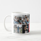 Modern 'Best Dad Ever' 9 Foto Keepsake Koffiemok (Links)