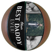 Modern Best Dad Father's Day Keepslag 3 Foto Basketbal (Verticaal)