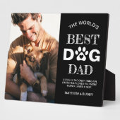 Modern 'Best Dog Dad' Foto & Quote Plaque Fotoplaat (Zijkant)
