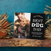 Modern 'Best Dog Dad' Foto & Quote Plaque Fotoplaat (Zijkant)