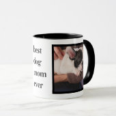 Modern Best Dog Ma Ever Quote 2 Foto Mok (Voorkant rechts)